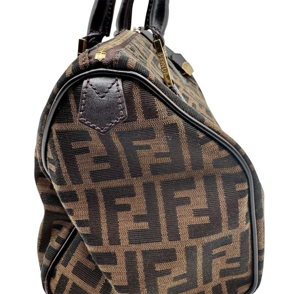 Fendi Zucca Brown and Black Satchel | Very Good Condition